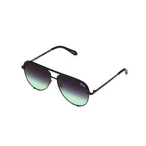 Quay Australia Unisex High Key 56mm Aviator Sunglasses - Black Green Fade